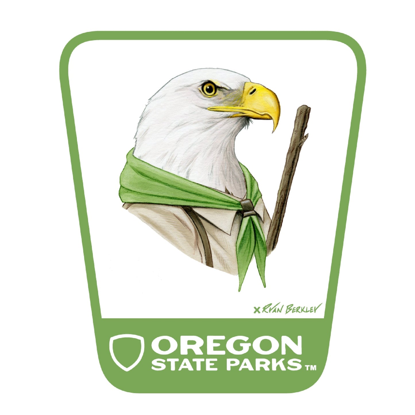 Bald Eagle 3.25" Weatherproof Sticker