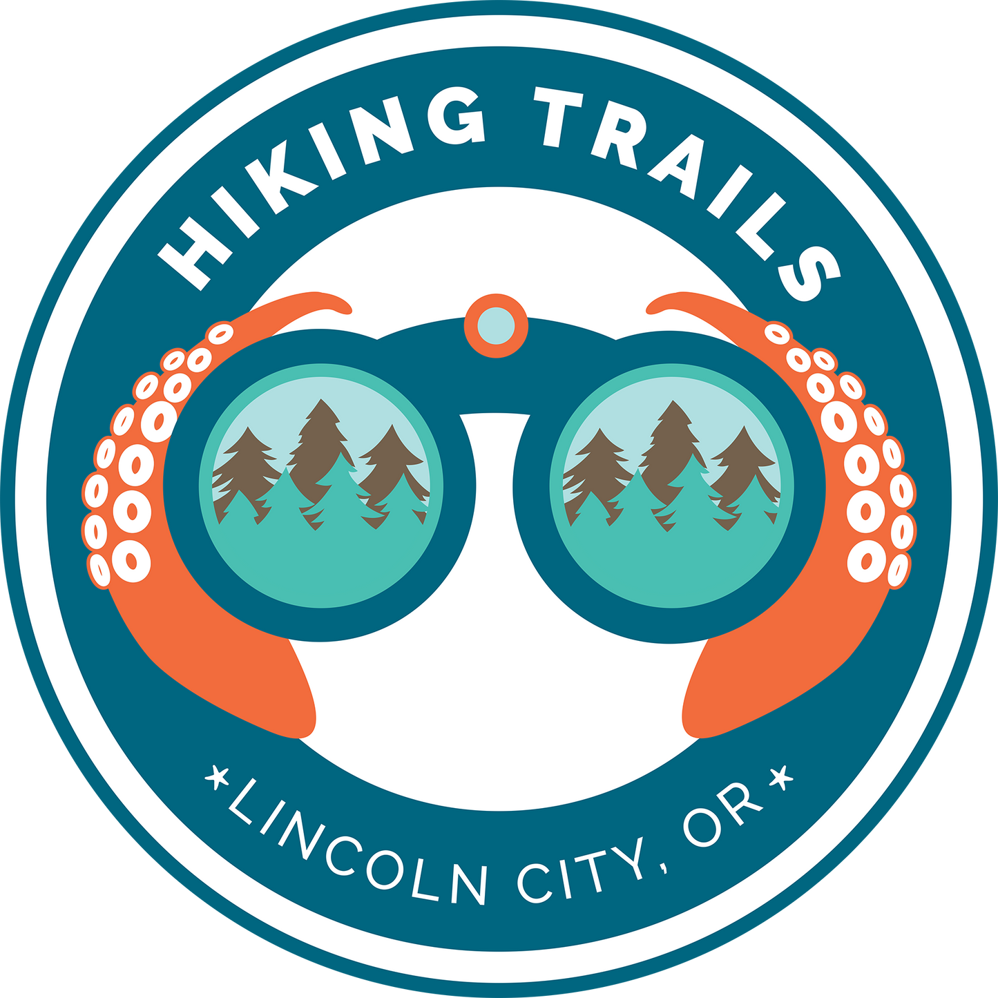 Hiking Trails 3" Sticker