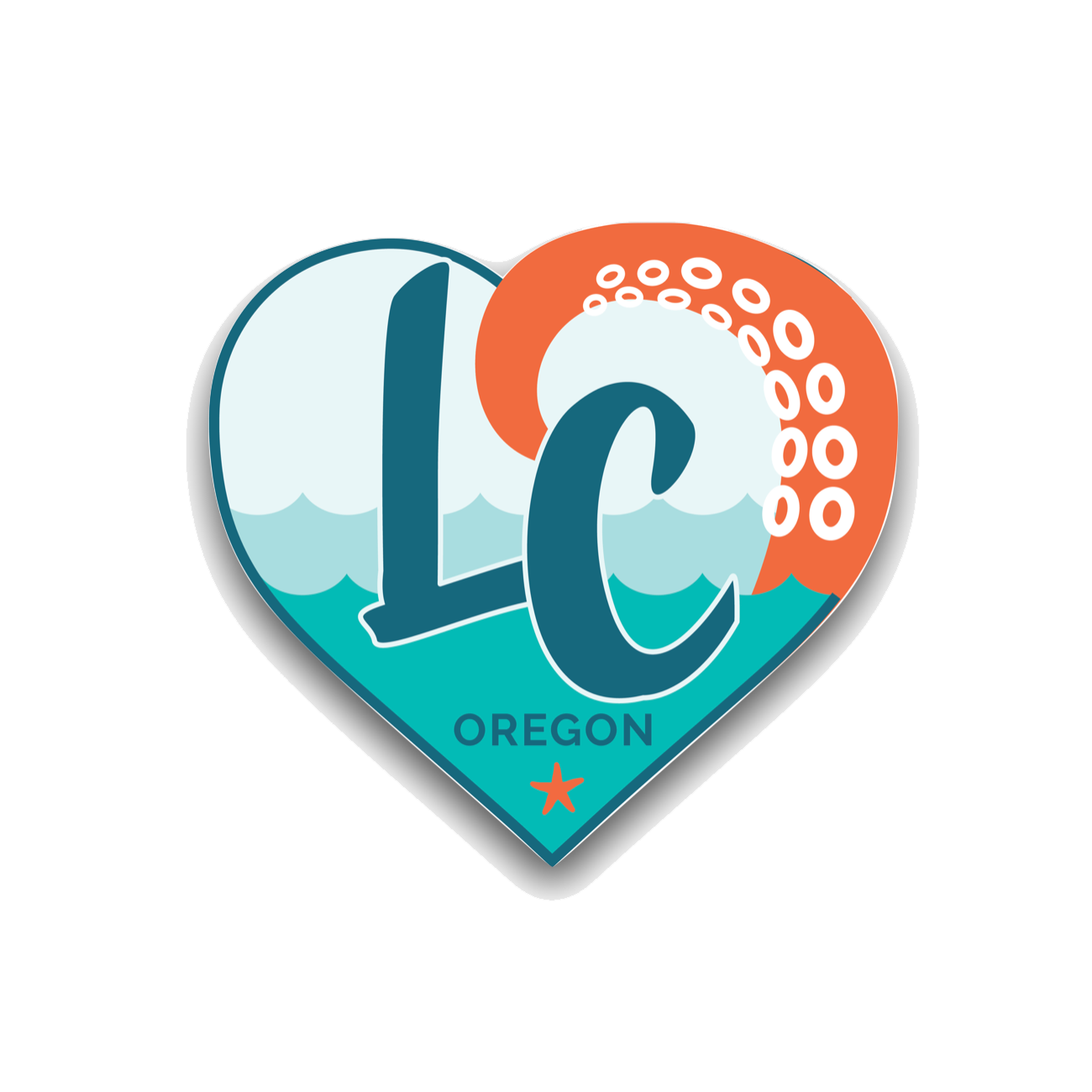LC Heart Sticker