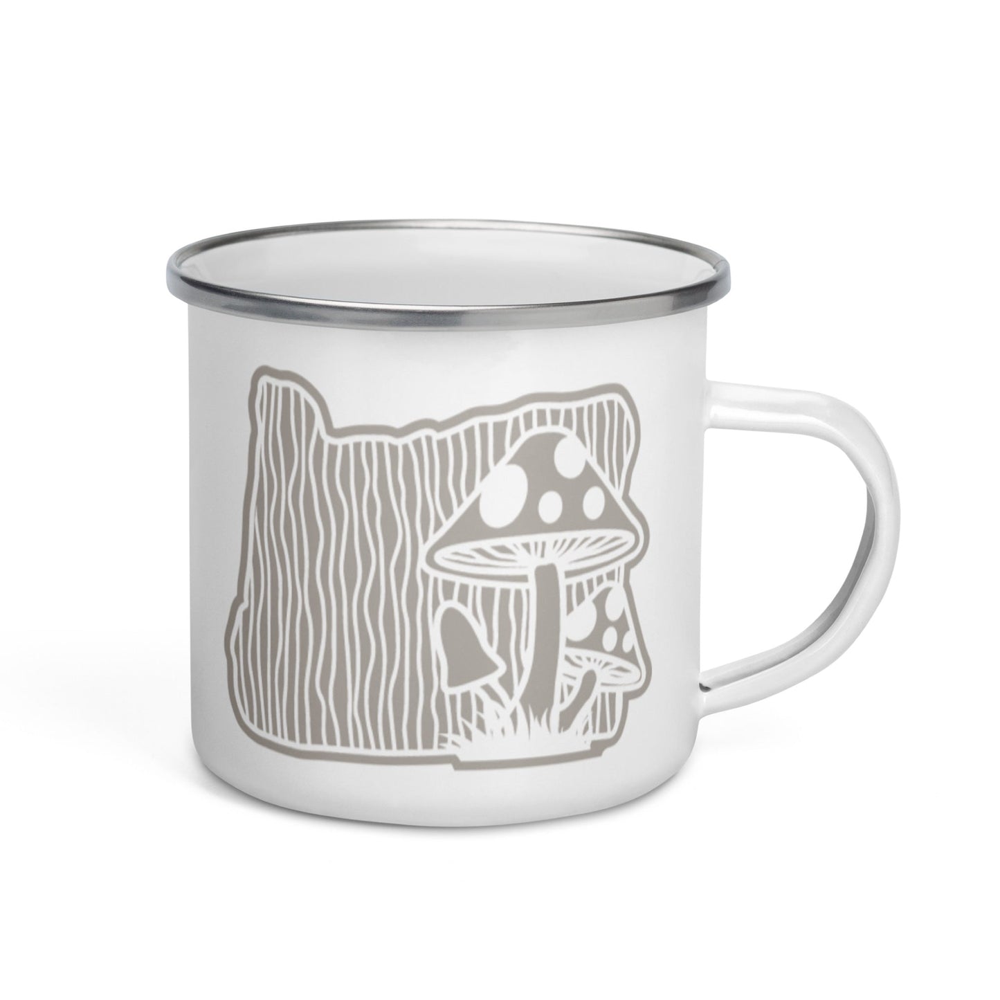 Mushroom, Enamel Mug, 12oz