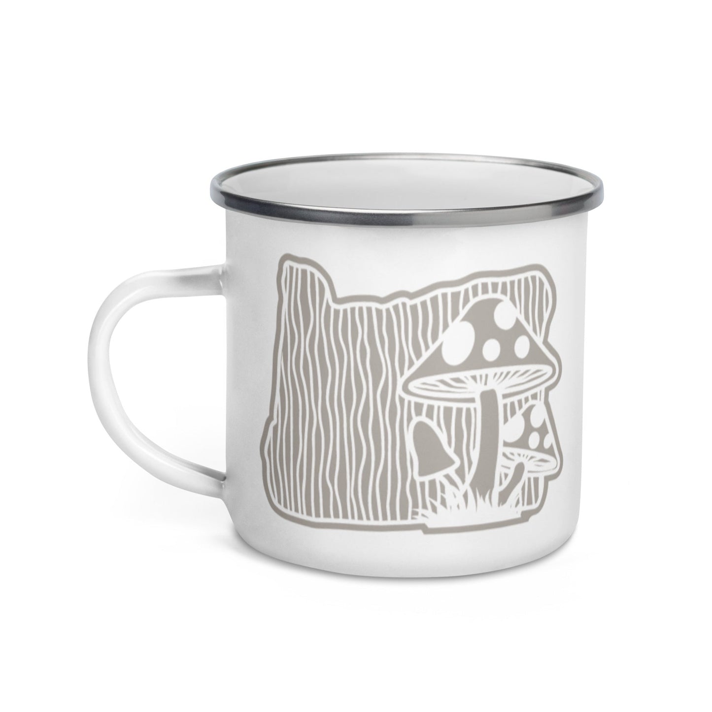 Mushroom, Enamel Mug, 12oz