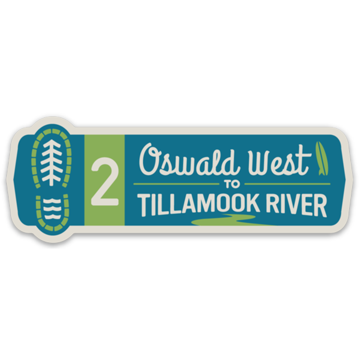 Oregon Coast Trail Segments 4" Sticker