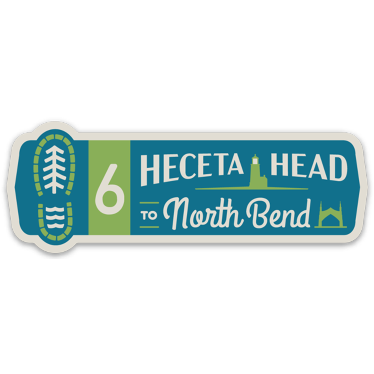 Oregon Coast Trail Segments 4" Sticker