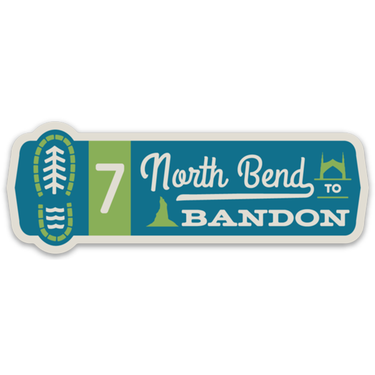Oregon Coast Trail Segments 4" Sticker