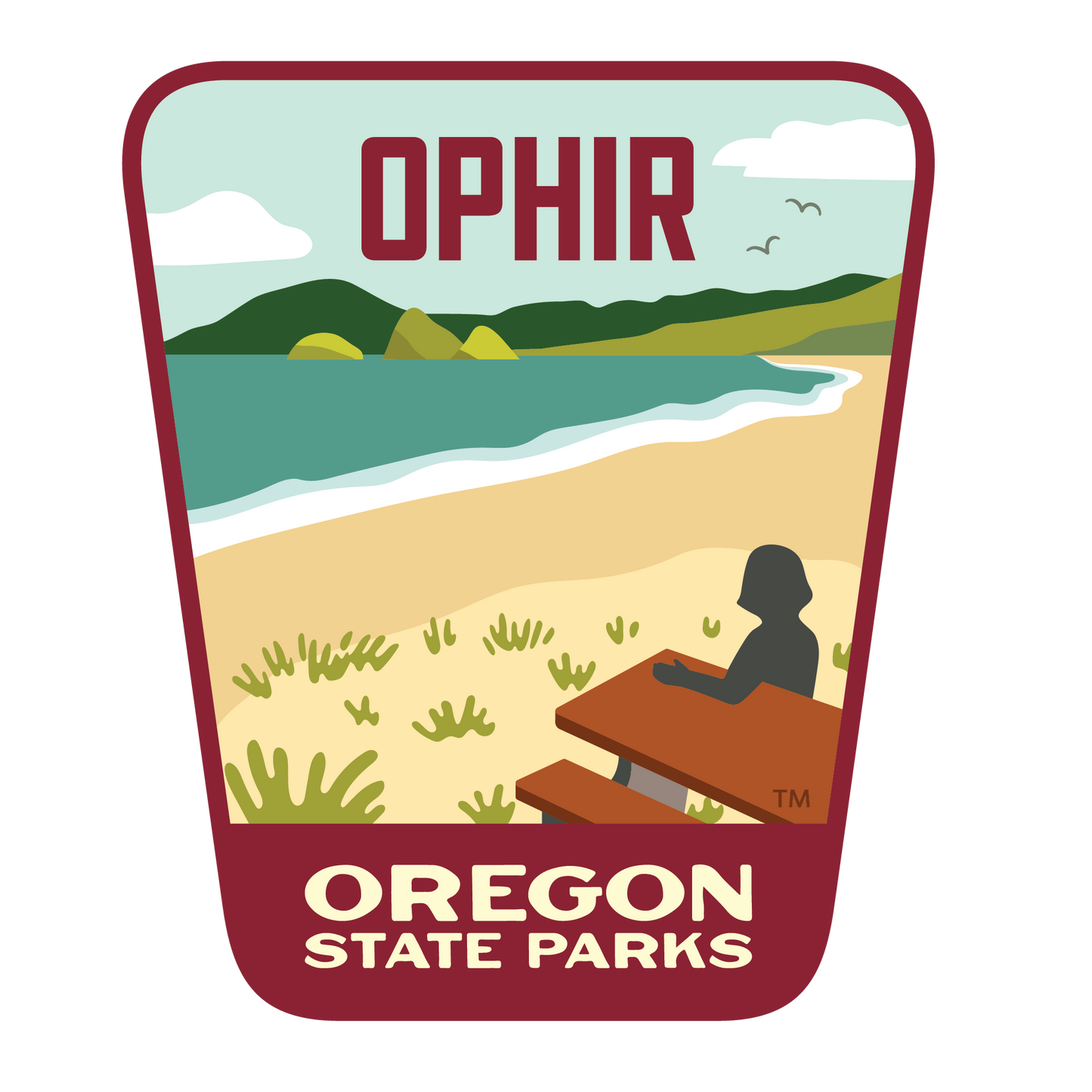 Ophir, 3.25” Weatherproof Sticker