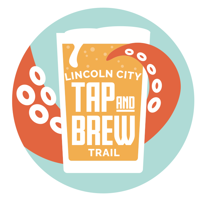 Lincoln City Tap & Brew Trail - 3" Round Stickers