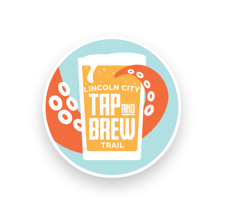 Lincoln City Tap & Brew Trail - 2.5" Woven Patch