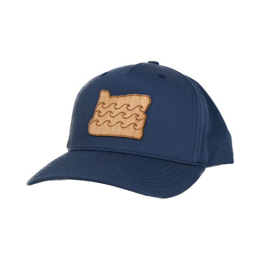 Water Ways - Wood Patch Snapback Hat