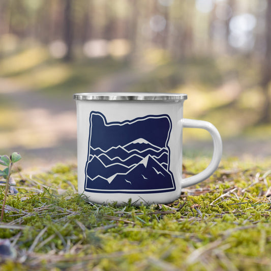 Mountains, Enamel Mug, 12oz