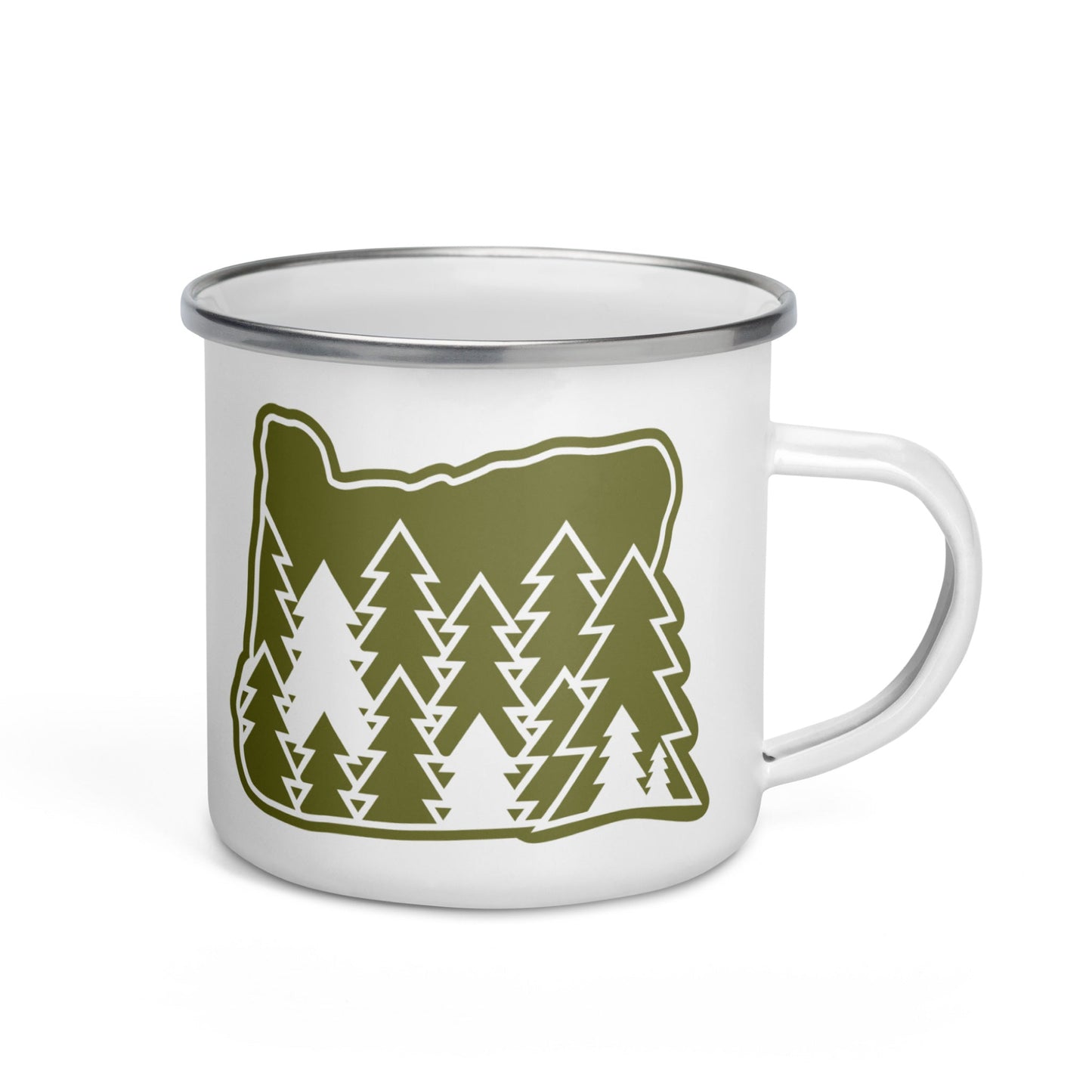 Evergreen, Enamel Mug, 12oz