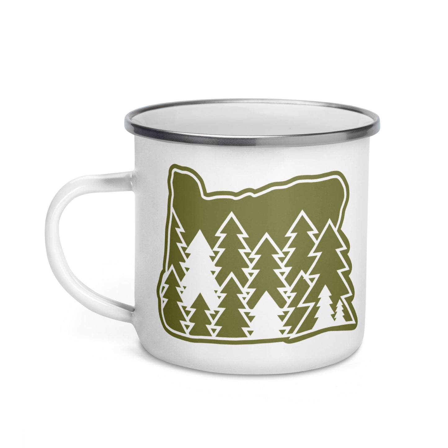 Evergreen, Enamel Mug, 12oz